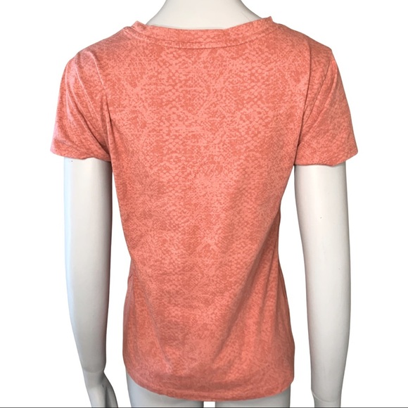 ATHLETA Daily Snake Tee 100% Cotton Etruscan Red Orange Size XS Style# 530842 - Picture 10 of 14